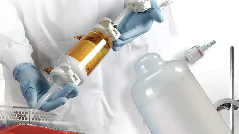 Researchers are conducting bacterial retention verification in the laboratory
