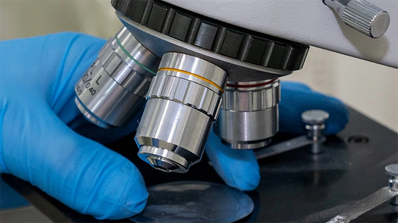 Researchers are conducting performance verification tests on filter cores