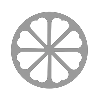 Cross section geometry of 8-hole ceramic membrane