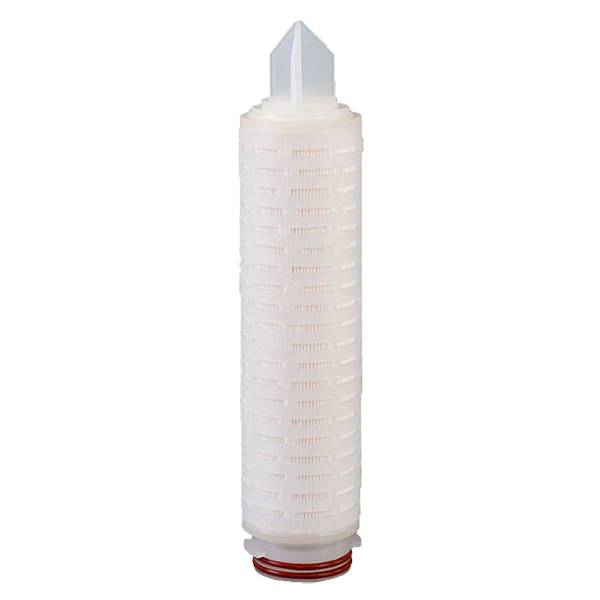 A white GF pleated filter cartridge