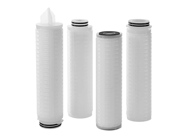 Four hydrophilic PTFE pleated filter cartridge