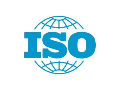 Blue iso quality system logo icon