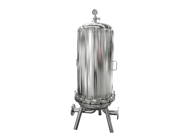 Multiple core liquid filter housing on a white background