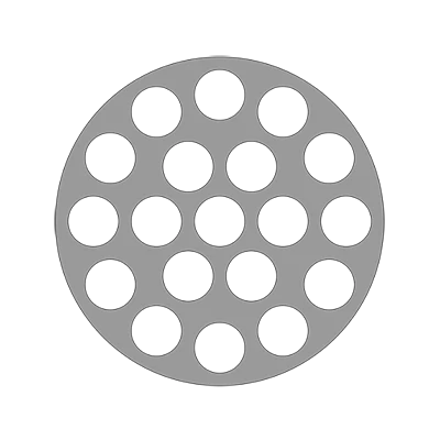 Cross section geometry of 19-hole ceramic membrane