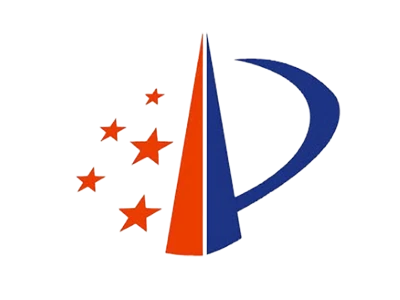 Red and blue patent and software copyright logo icon