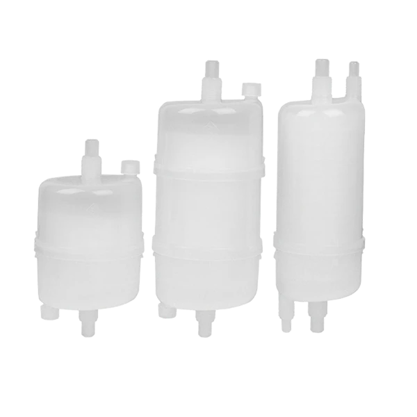 PES capsule filter cartridge on a white background