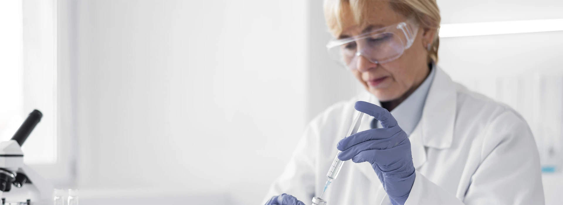 A researcher conducting an experiment