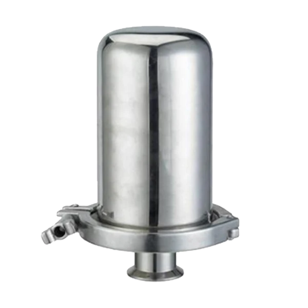 Respiratory filter housing on a white background