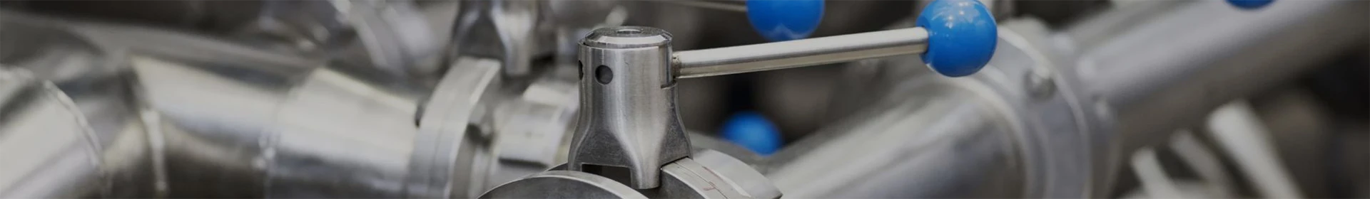 Sanitary valves on workshop pipelines