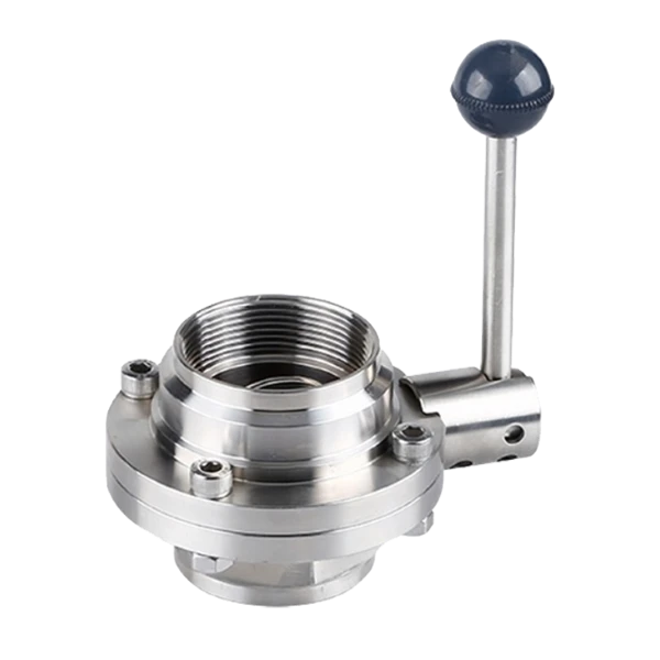 Sanitary valve on a white background