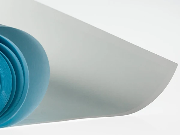 PVDF membrane on a gray background