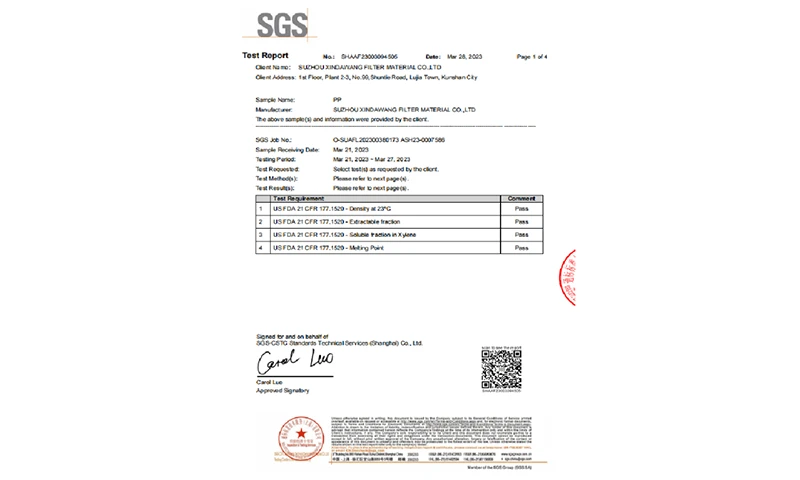SGS certification