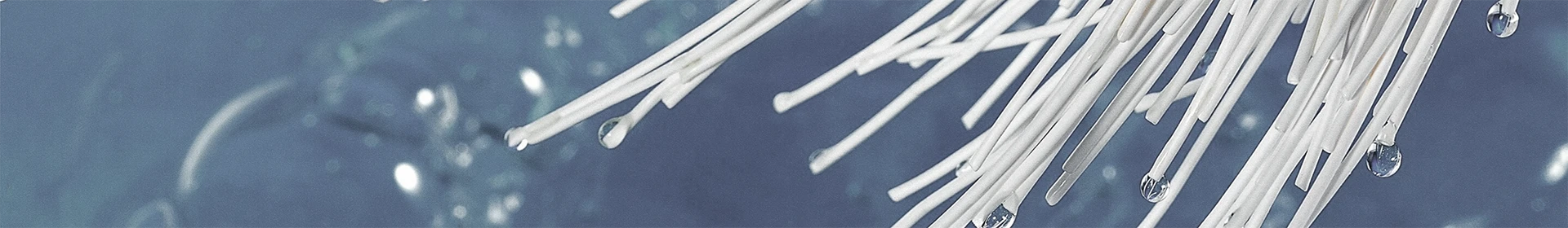 Hollow fiber membrane with dripping water